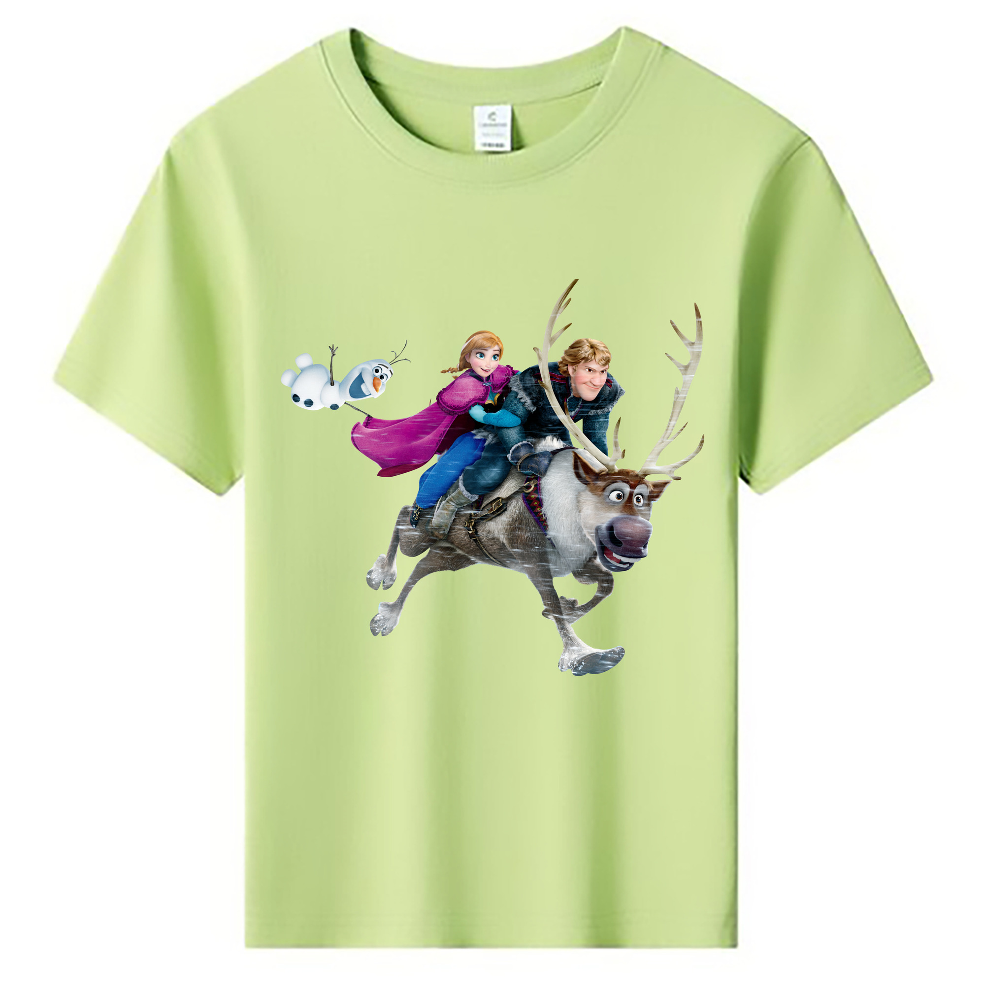 （画像用） アナと雪の女王 アンナ エルサ Frozen Anna Elsa 綿100％キッズTシャツ（フロントプリント）